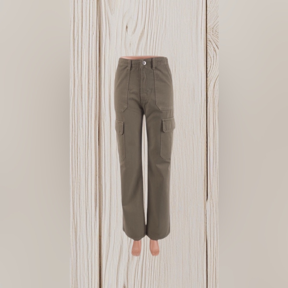 Zara Olive Straight Leg Pants